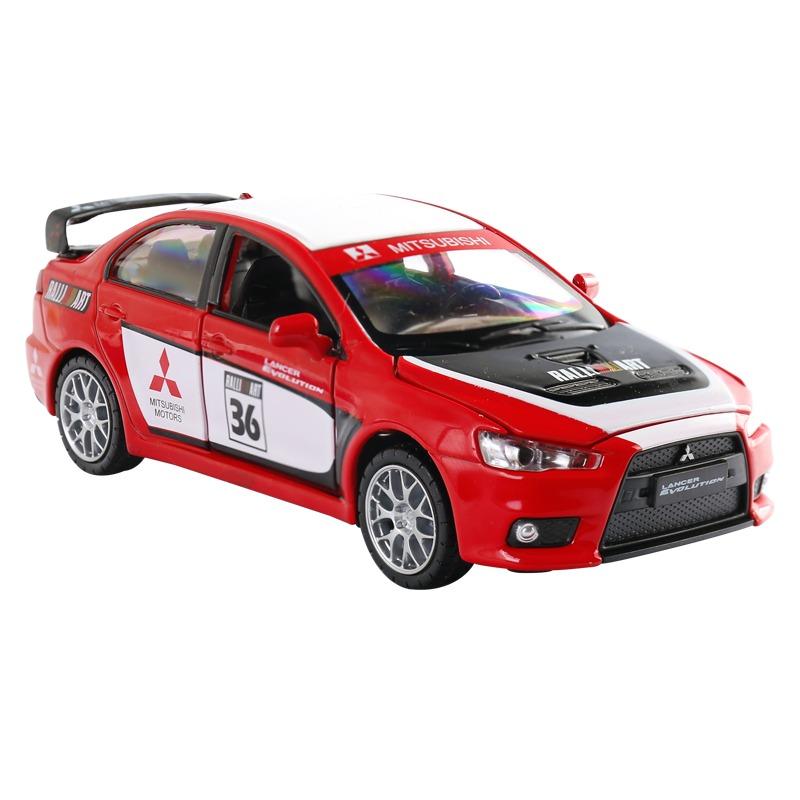 

1/32 Mitsubishi Lancer Evolution GT3 литая модель автомобиля из металлического сплава миниатюрная модель со звуком и светом модель для детской машины красный