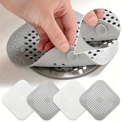 1pc Anti-Blocking Silicone Sink Hair Filter - Kitchen and Bathroom Sewer Outfall Filters - Shower Drain and Bathtub Stopper Strainers