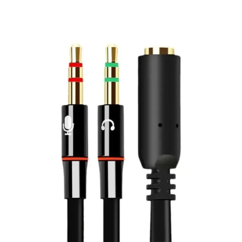 Headphone Microphone Audio Converter Splitter For Computer 3.5mm Female To Dual 3.5mm Male Headphone Mic Audio Y Splitter