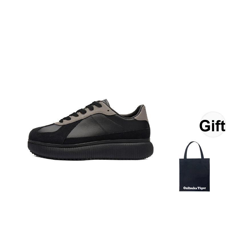 ONITSUKA TIGER Delecity Fashion Versatile Wear-Resistant Height Increasing Low-Top Casual Shoes Unisex Sneaker Black Gray 1183B874-001