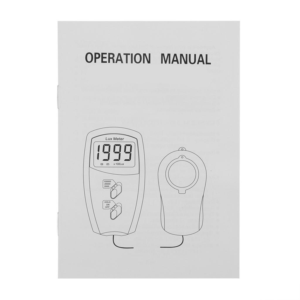 LX1010BS Digital Luxmeter LCD Display Light Meter Environmental Testing Illuminometer