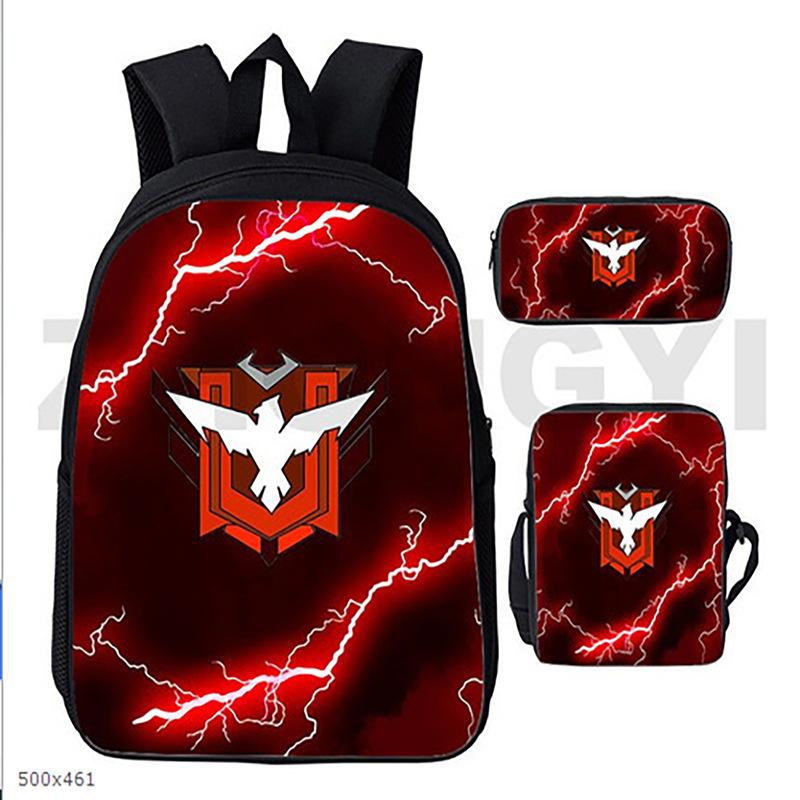 Kuromi Horror Smile Game Brawl Stars Vintage Backpack Set of 3, Multi-Functional Large Capacity School Bag Accessories