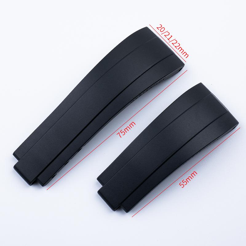 Kautschuk Kurze Dornschließe Uhrenarmband 20/21mm Passend für Rolex Daytona Submariner Role OYSTERFLEX Yacht Master Kleines Handgelenk Silikonarmband