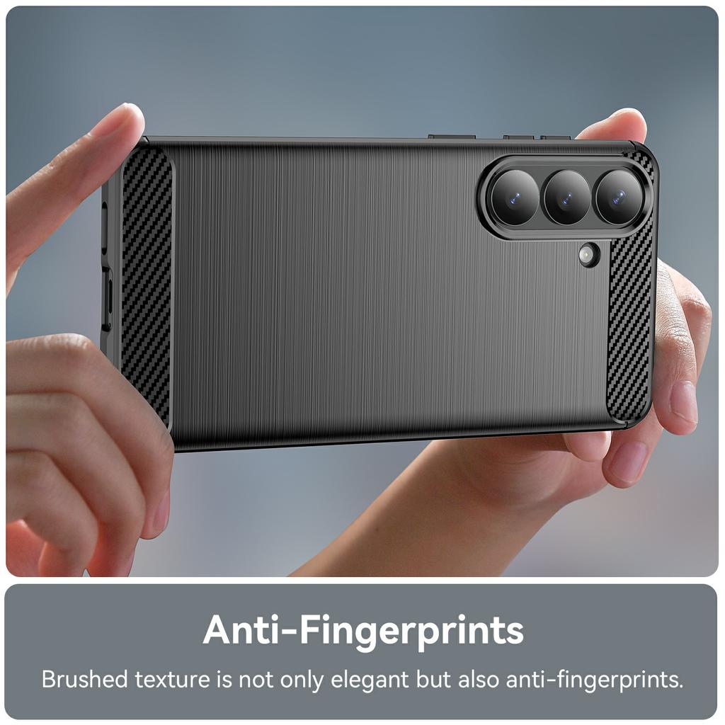 For Samsung Galaxy S26+ Case Protective Phone Cover Carbon Fiber Texture Brushed