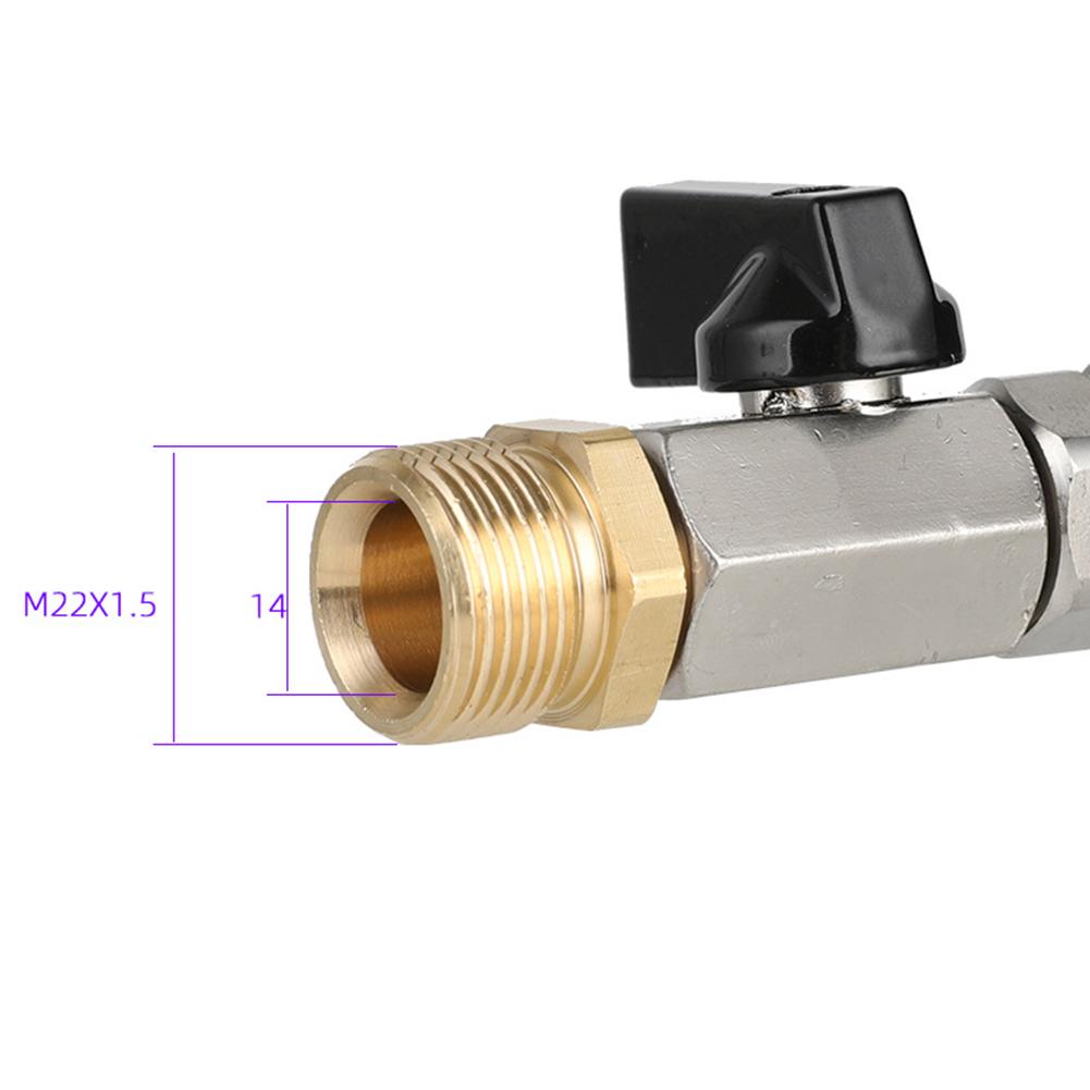 M22 14MM Adapter With Quick Coupling Ball Valve 4500 PSI Pressure Washer High Pressure Wash Ball Valve Kit 1/4" Quick Connector