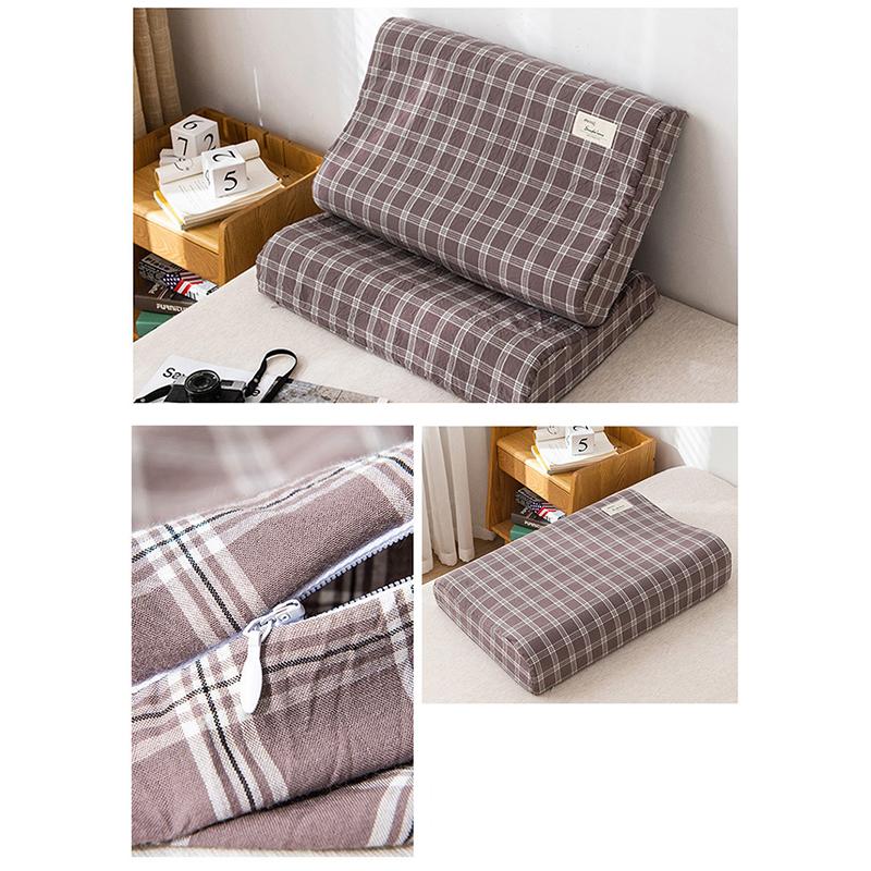 Federa Morbida in Cotone e Lattice per Cuscino Colore Unito a Quadri Federa per Cuscino da Letto per Cuscino in Memory Foam Cuscino in Lattice 30X50Cm