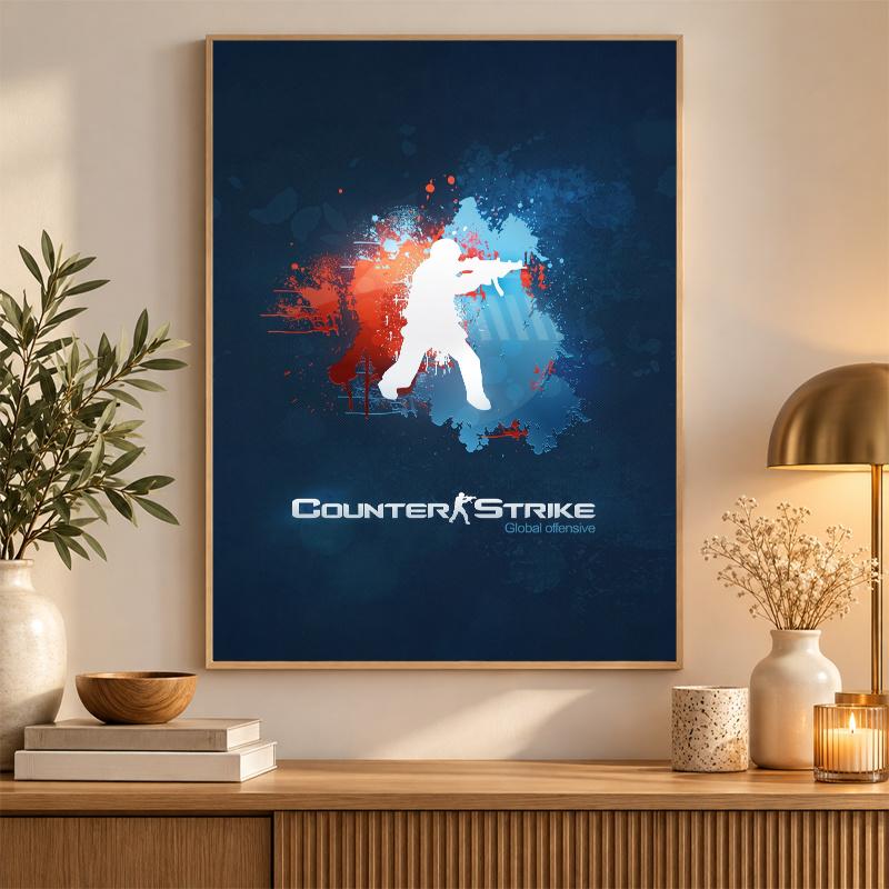 Counter-Strike Diamond Painting Kit 5D Full Drill DIY Diamond Mosaic Wall Art Home Decor