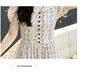 Girl's Elegant Blue & White Floral Lapel Summer Dress 2026