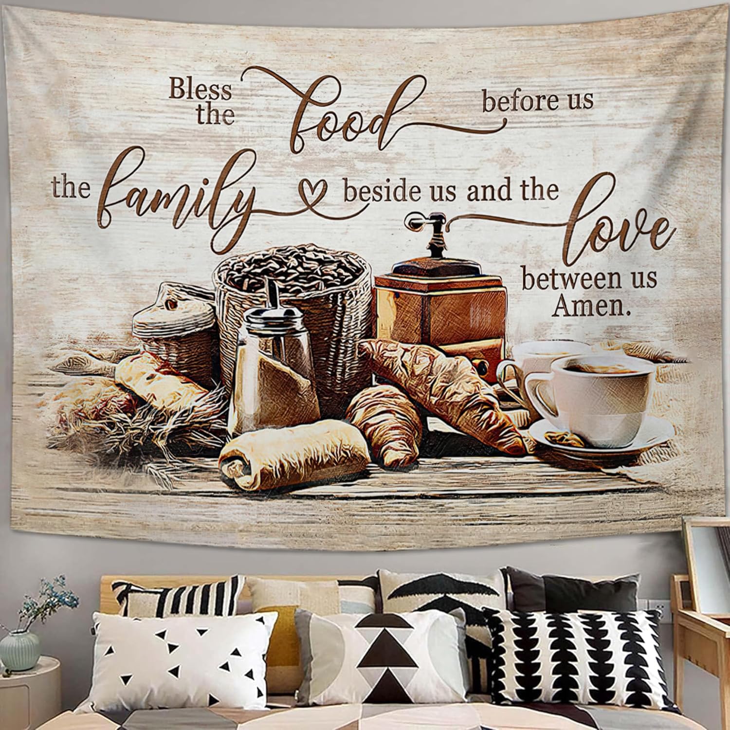 Jerkboo Christian Bedroom Tapestry 75x100 чёрный