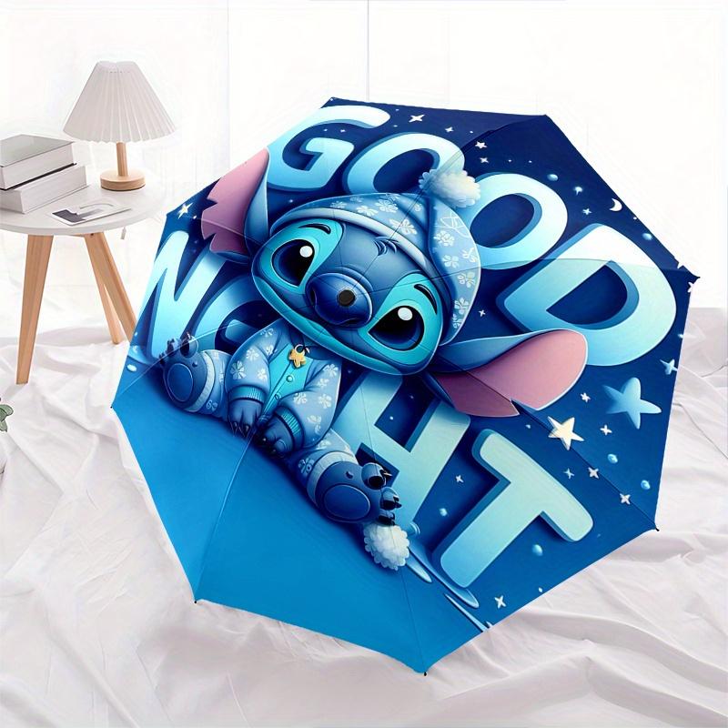 

Disney Good Night Stitch Themed automatic opening and closing folding umbrella, portable - durable, 8-rib umbrella frame, very suitable for