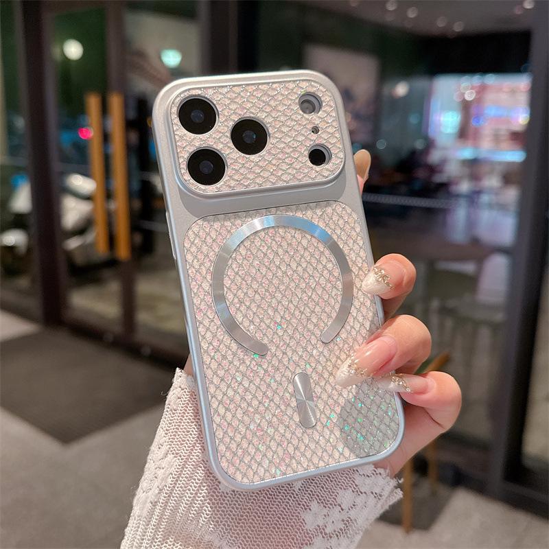 

iPhone 17 Pro Max Glitter Frosted Magnetic Case with Sticker iPhone 15 Plus