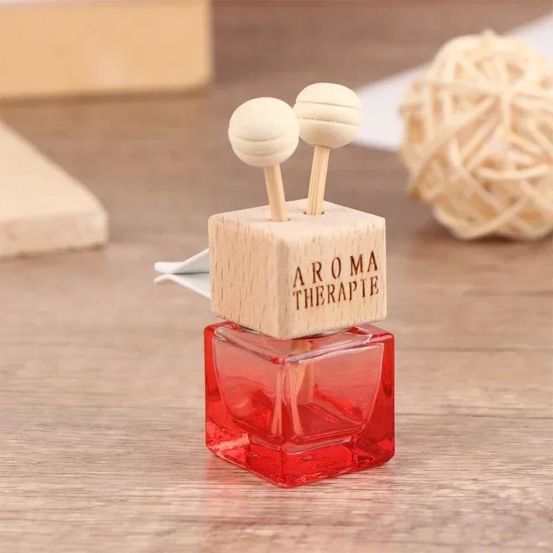 Car Perfume Bottle Interior Air Conditioner Outlet Clip Square Glass Aromatherapy Bottle Deodorizer Air Freshener Auto Amagi