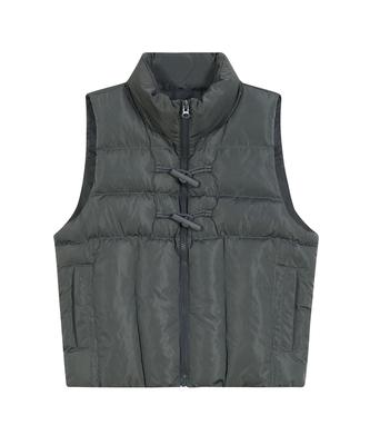 Ironyporno Whiteline Iro177 Unisex Quilted Padded Vest Charcoal