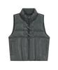 Ironyporno Whiteline Iro177 Unisex Quilted Padded Vest Charcoal