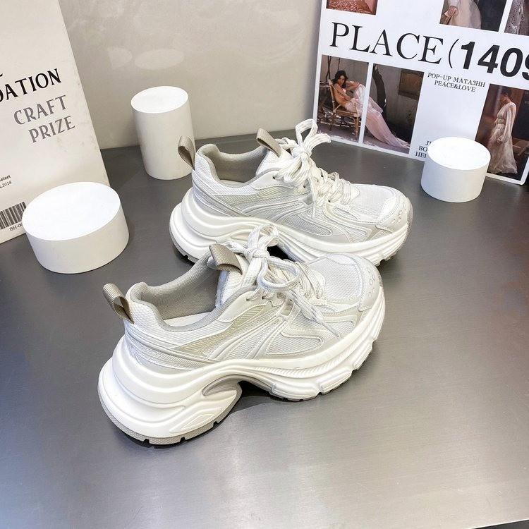 Daddy Shoes Women's 2025 New Popular Thick-soled Heightened Summer Mesh Breathable Women's Shoes Versatile Women's Sports Shoes