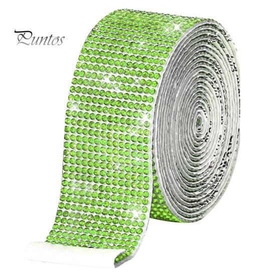 1 Roll 90CM Rhinestone Ribbon Self-Adhesive Glitter Faux Crystal Decorative Ribbon Clothes Shoes DIY Projects Crafts Bling Rhinestone Sticker Wrap