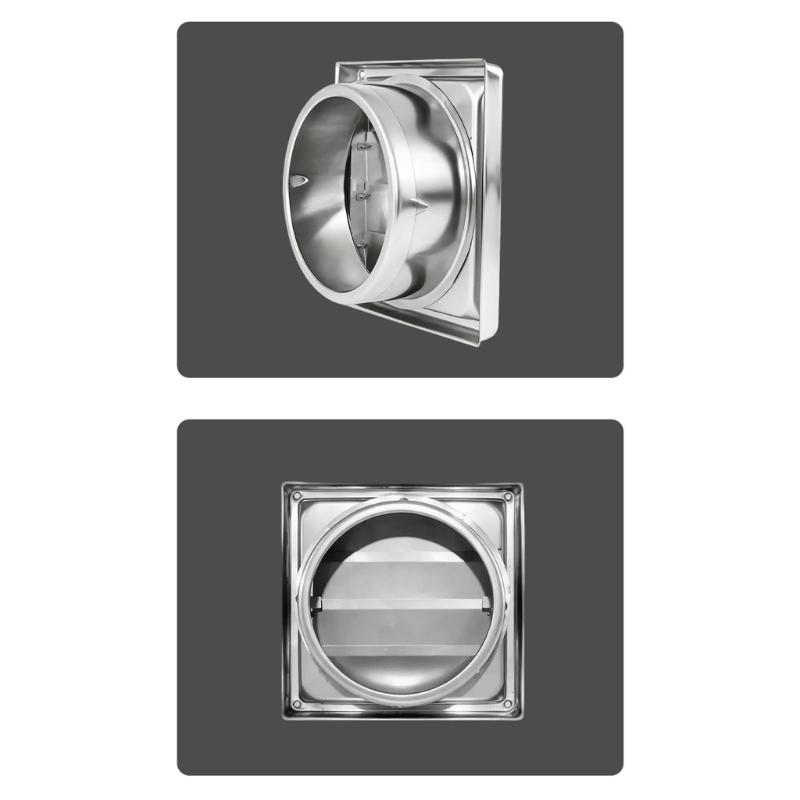 Exterior Wall Air Vent Cover Cap Duct Grill Square Vents Extractor Ventilation Cover Stainless Steel Air Vent Duct Grill