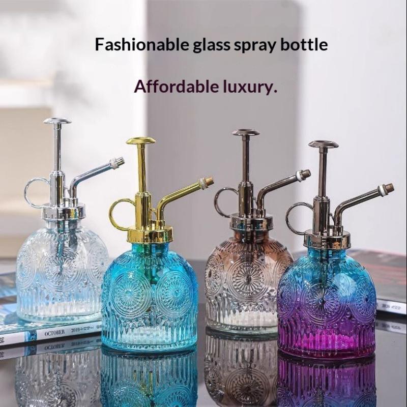 1 Stück Glas-Sprüher für die Bewässerung Vintage Kunststoff-Oberteil Pumpe Gießkanne Farbige Glas-Sprühflasche Pflanzen-Sprüher Für Zimmerpflanzen