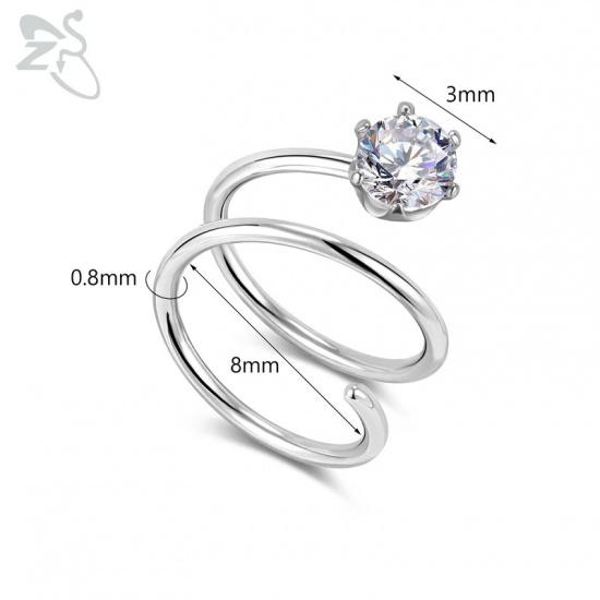 

ZS 1 шт. 20 г двухслойное кольцо для носа из нержавеющей стали в форме бабочки и звезды, кольца для пирсинга хряща уха, козелка и ушной раковины, ювелирные изделия Style 4