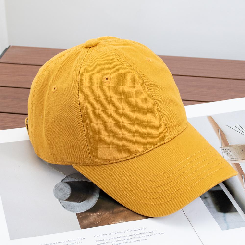 High-quality Pure Cotton Light Board Solid Color Versatile Baseball Cap for Men and Women Soft Top Casual Big Head Circumference Showing Face Small C