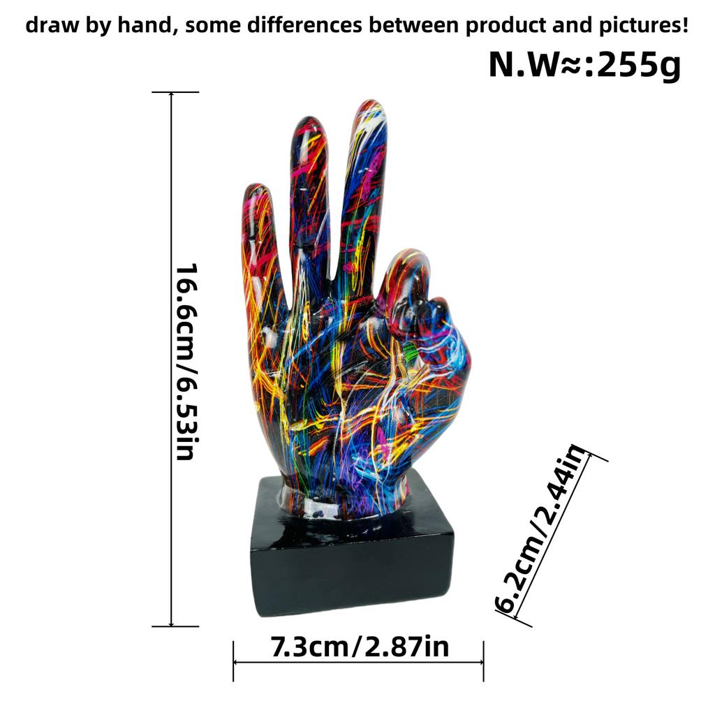 Modern Simple Gesture Small Ornaments Resin Ornaments Home Office Desktop Decoration Creative Resin Crafts