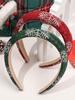 Christmas Headbands for Women Pearl Snowflake Headband Crystal Wide Headband Xmas Holiday Hair Accessories Gifts