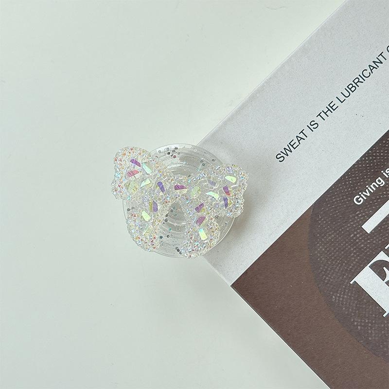 

Wind Sequin Glitter Butterfly Three-Dimensional Magnetic Paste Desktop Phone Holder Airbag Folding Telescopic