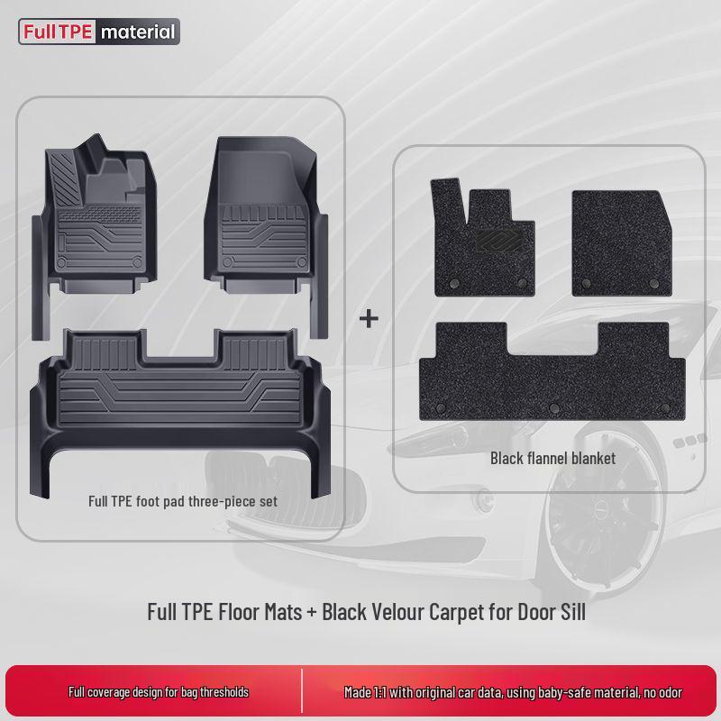 BYD Leopard Titanium 7 Five-Seater Double Layer TPE 2025 Floor Mats Kit