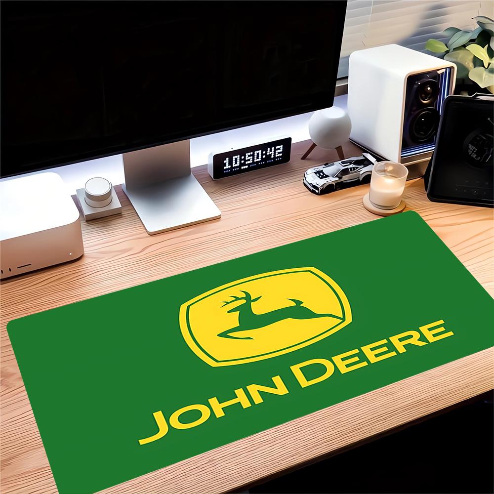 John Deere Logo Large Gaming Mouse Pad Nonslip Rubber Base Waterproof Desk Mat For Office Pc Laptop