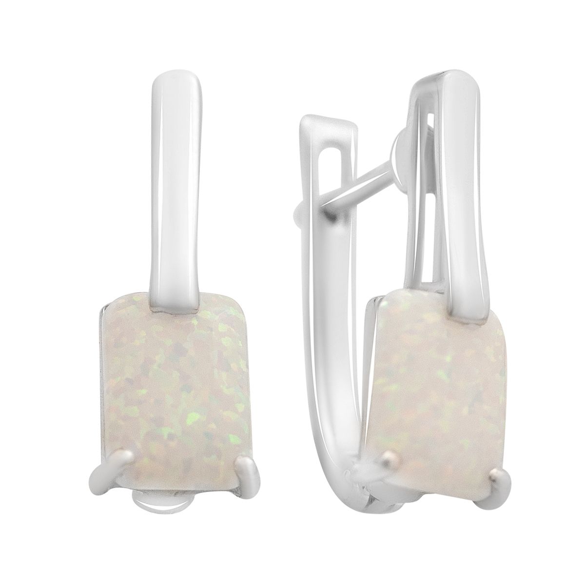 

Silver earrings with opal 1.25ct (2174370)