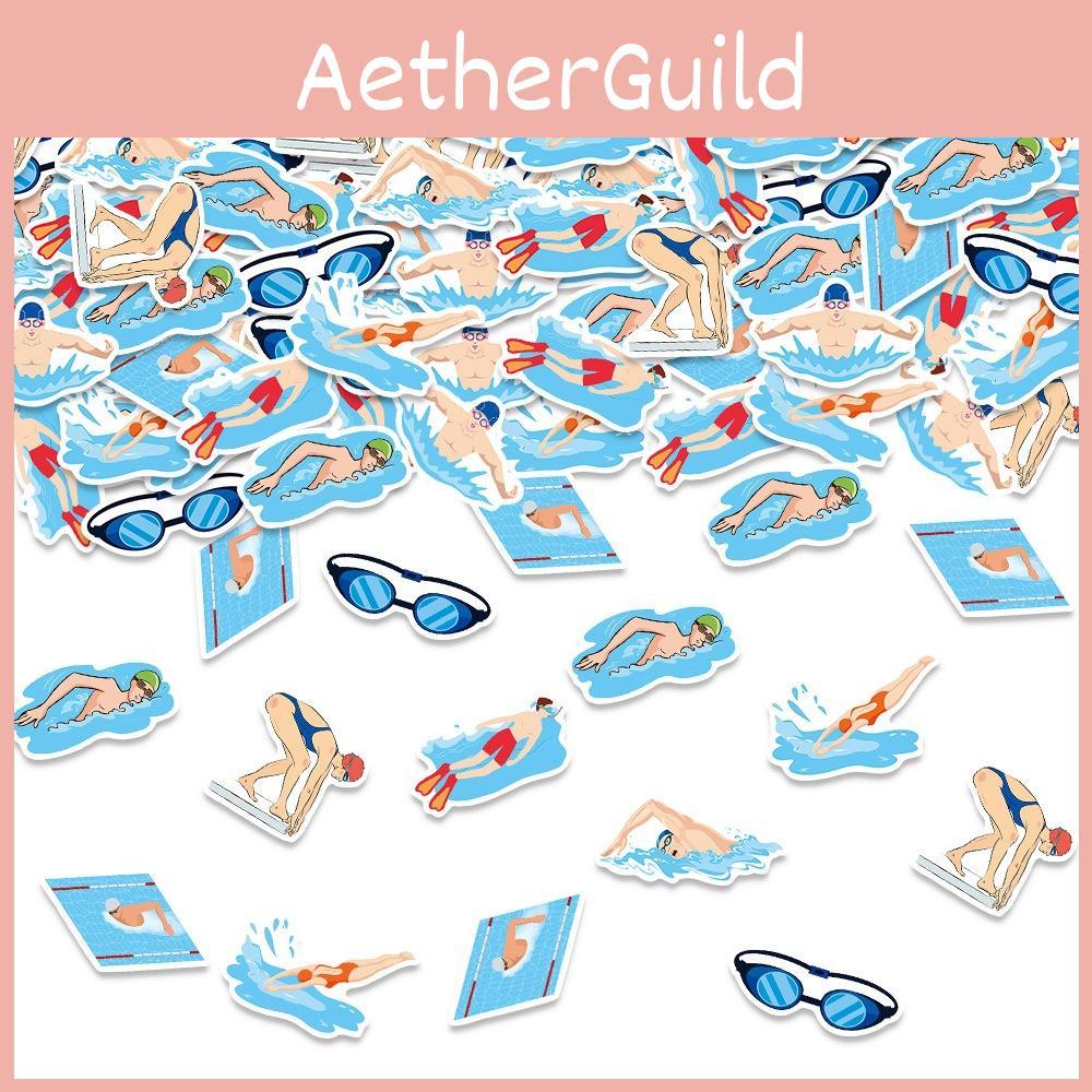Theme Summer Swimming Confetti Birthday Desktop Party Decoration Throwing Props