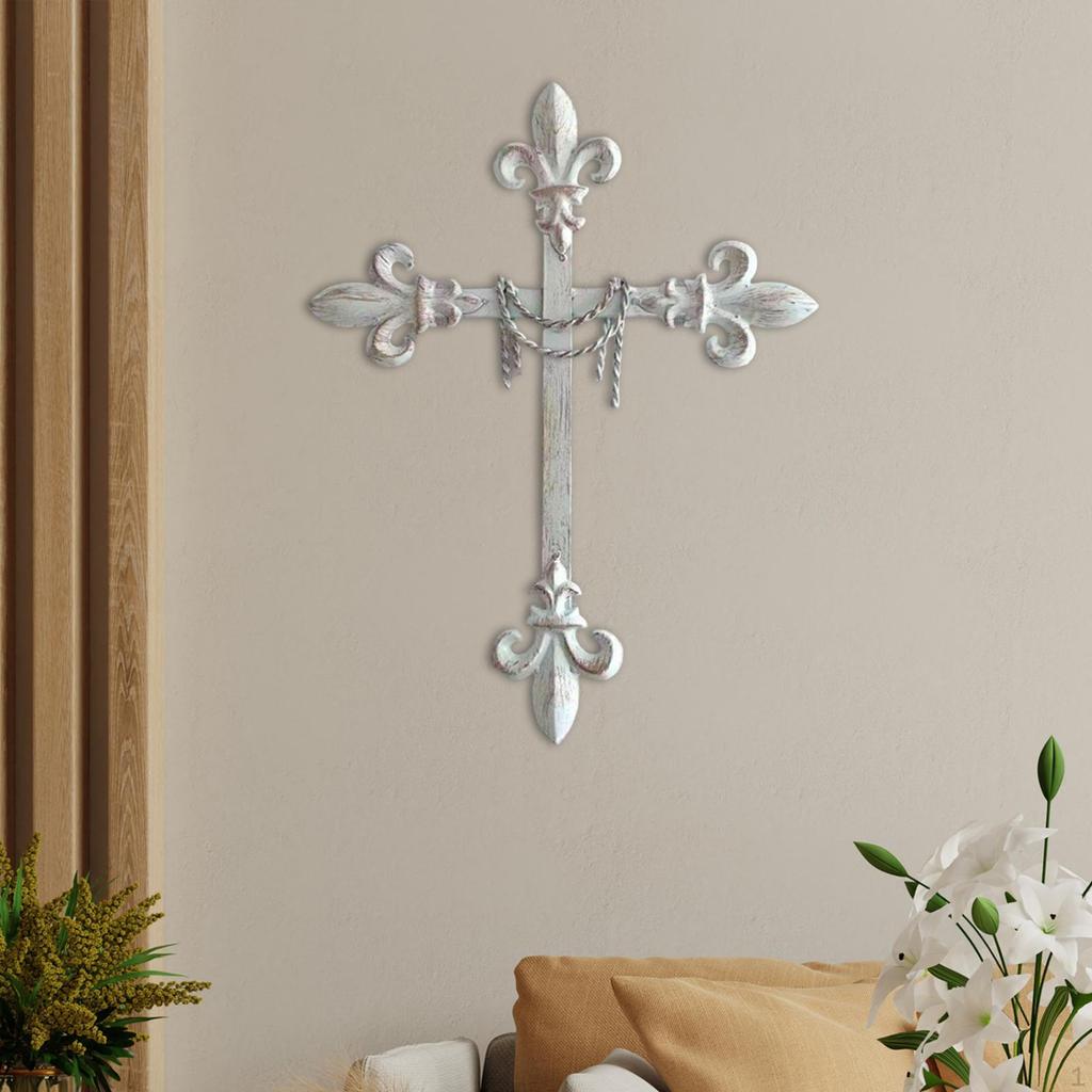 Metal Cross Wall Decor Home Decoration Gift Creative Centerpiece Hanging Ornament Art