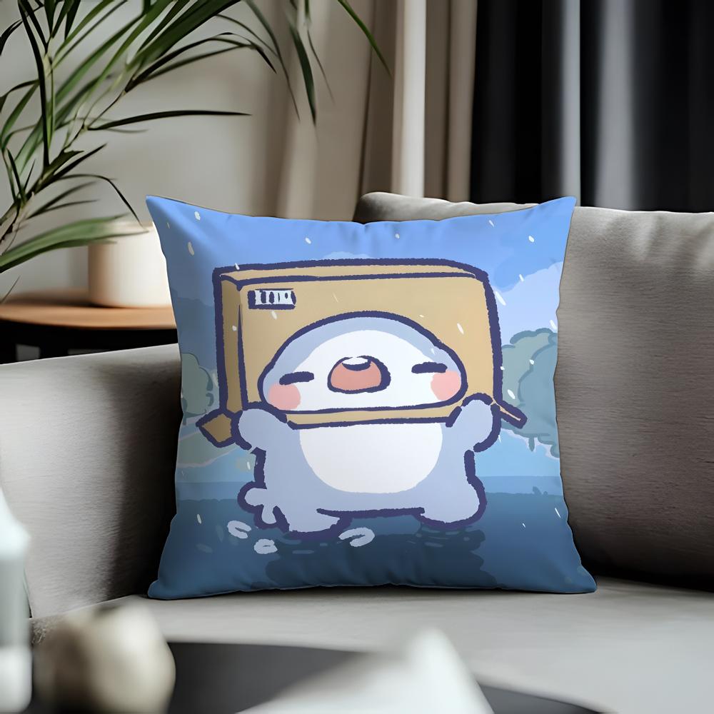 Fashion Ffat Sharkead Cushion Cover Antidustmite Pillowcase Invisible Zipper Silky Short Plush Sofa Cushion Cover