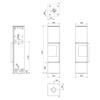 Wood burning steel stove KRATKI REN/L left Ø 150 7 kW black thermotec self closing door