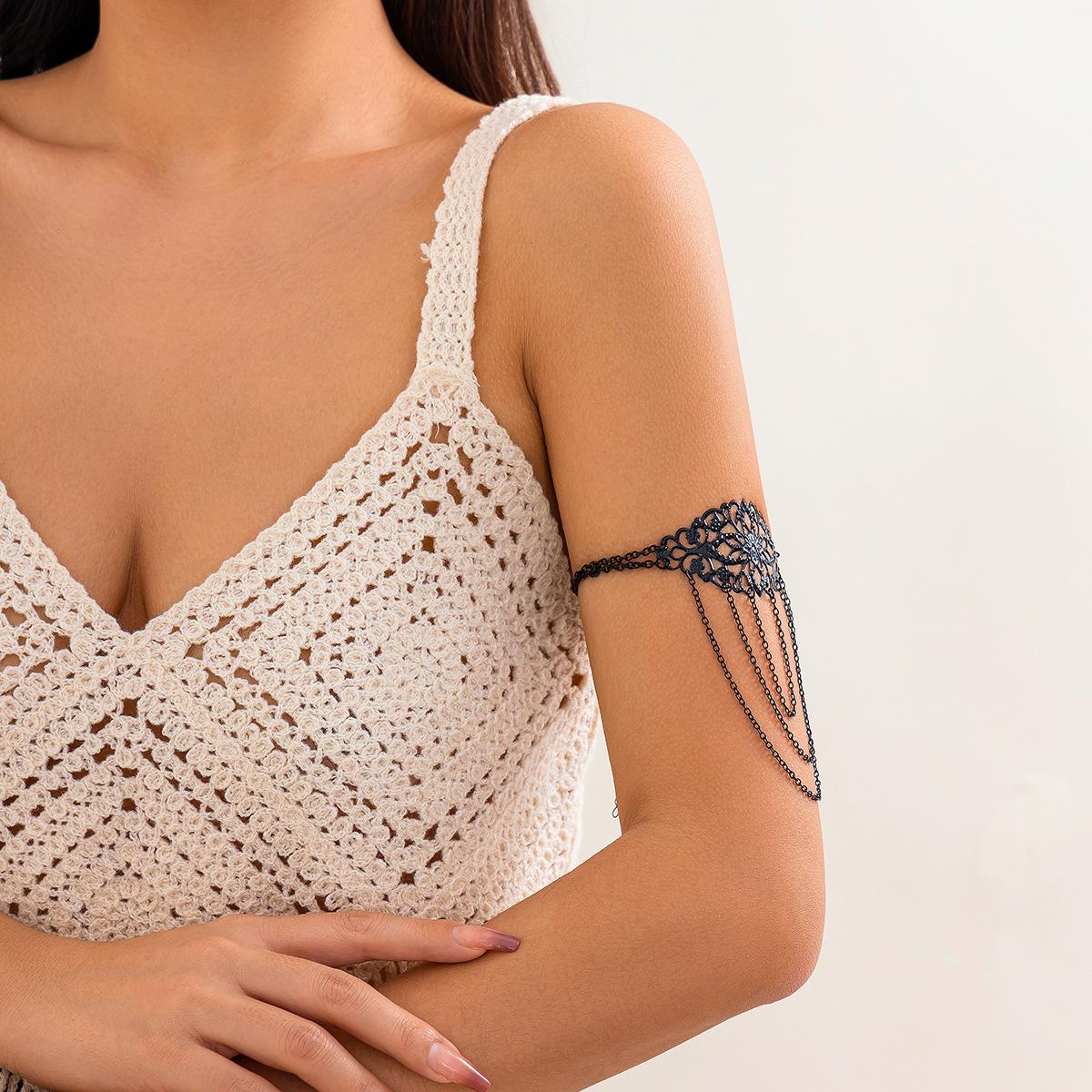 

Богемский Этнический Браслет на руку с кисточкой из монет Металлическая Цепь на руку в стиле панк