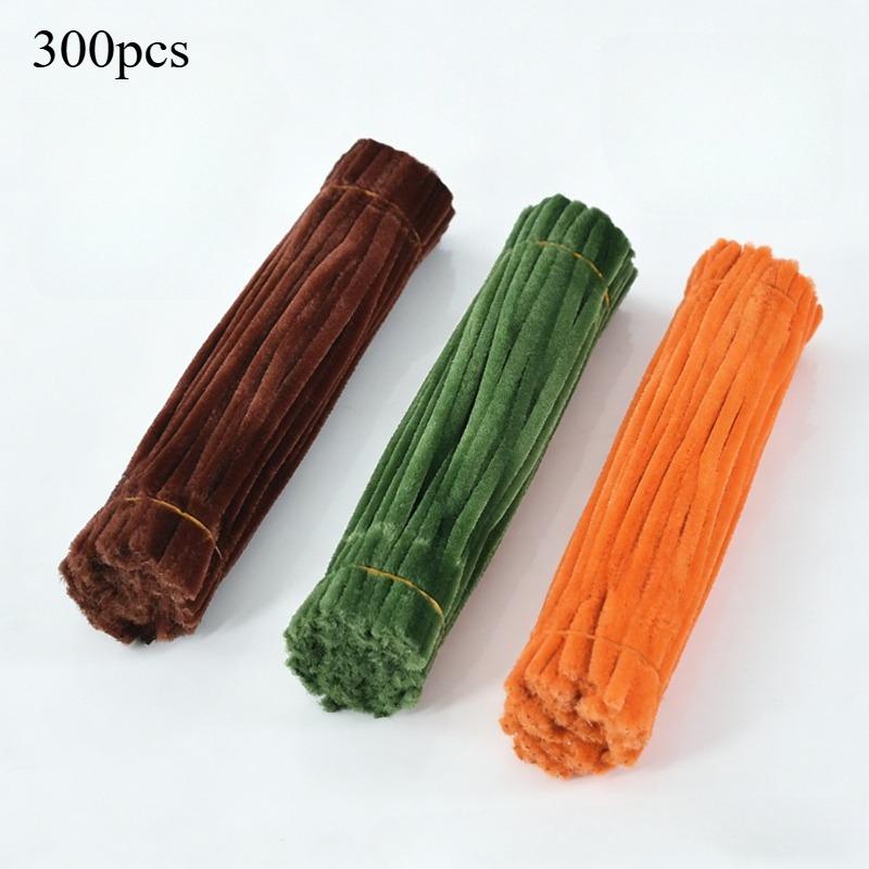 

300pcs Nylon Iron Pipe Cleaners, Sunflower Bouquet Fluffy Stems for DIY Craft Projects