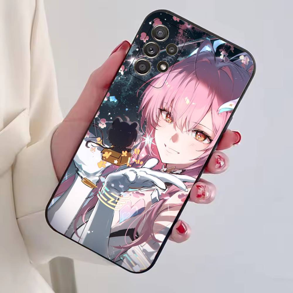 Game Wuwa A-Aemeath Phone Case For Samsung S25,S24,S21,S22,S23,S30,Ultra,S20,Plus,Fe,Soft Silicone Black Cover