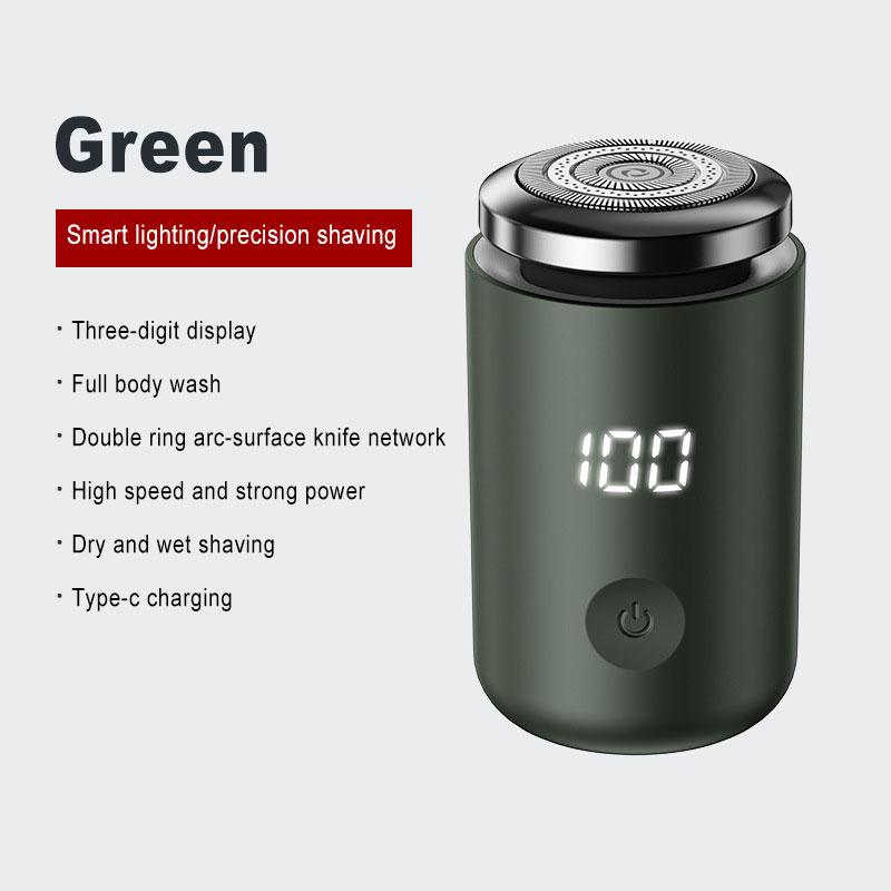 

Электробритва Портативная электрическая мужская бритва для всего тела, моющаяся, дорожная, перезаряжаемая, нож для бороды, бритва, триммер, rasierer для мужчин зелёный