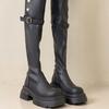 Ji Small Martin Boots Female Internet celebrity Knight Boots Over Knee Boots Thick Skinny Boots