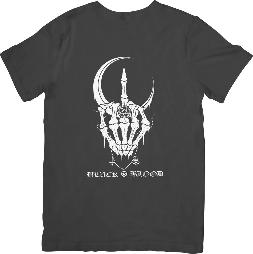 Black Blood Music Unisex Fit for Men & Women Quality Cotton T-Shirt Black