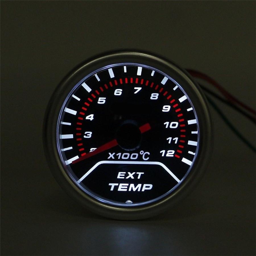 2" Inch 52MM  Exhaust Gas Temperature Gauge Smoke Lens Auto Car LED EGT Gauge Meter Pointer Sensor