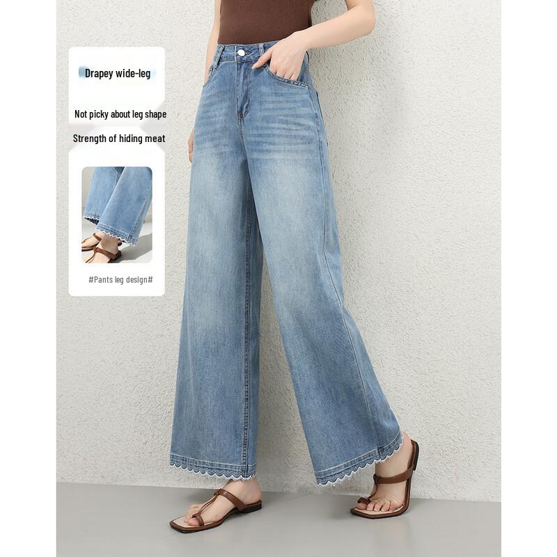 TERRE BLEUE Women s High-Waist Wide-Leg Jeans 28