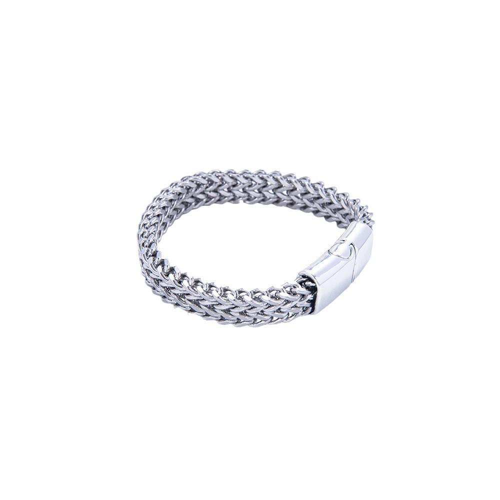 Cross-Border Hip Hop Stainless Steel Reversible Men's Bracelet - Stylish Cuban Punk Trend