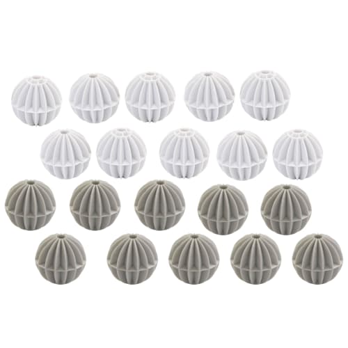 

Neutral Zenith Laundry Balls, Dryer Balls for Washing Machines, Drum-Type Washers, Tangle-Free, Stain Removal, and Time-Saving (20 Balls, White/Gray)