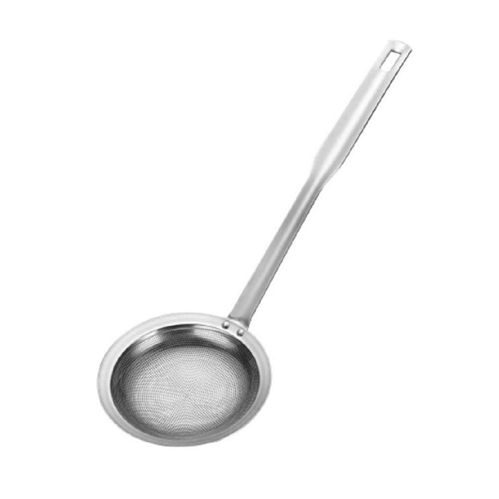 Filter Scoop Steel Fat Skimmer Spoon Strainer With Kitchen Oil Handle Fine Mesh Grease Skim Strainer Tool Fat Foa P7C1