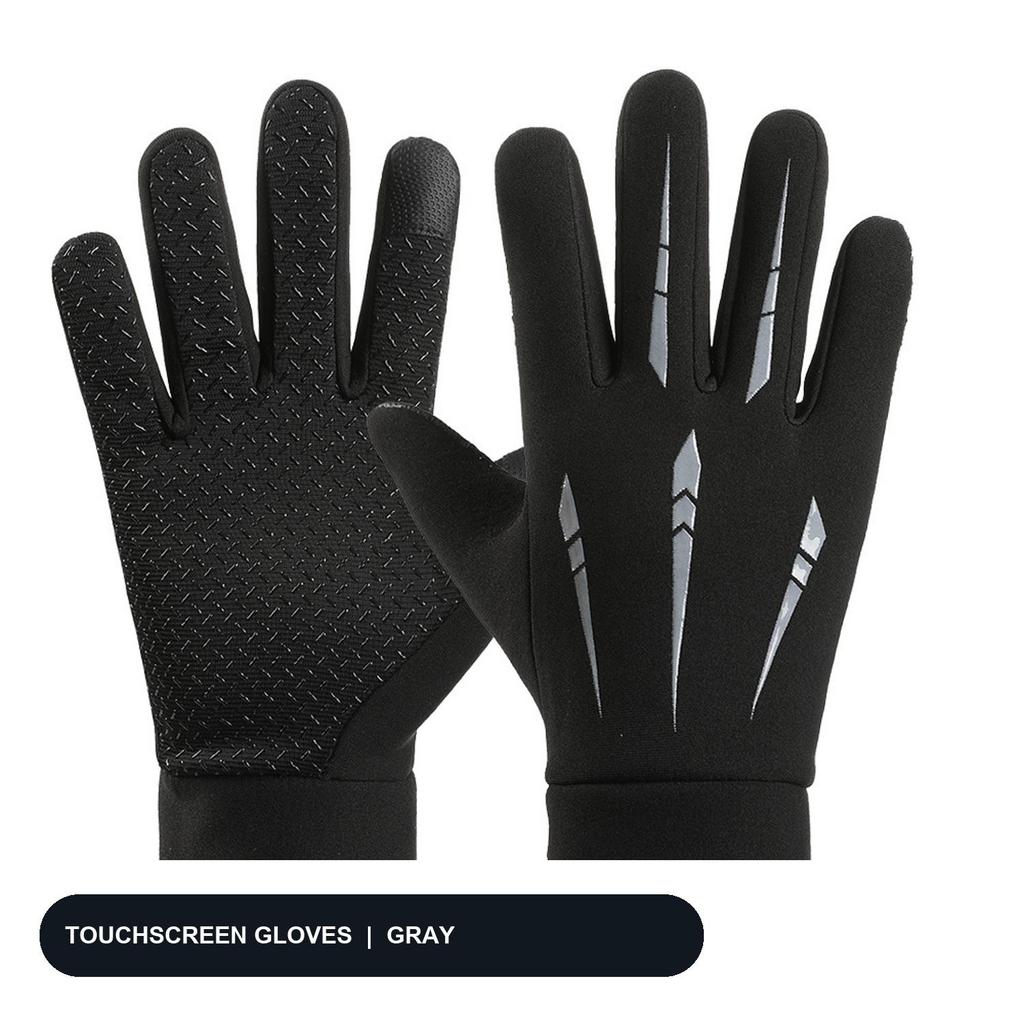 Unisex Winter Cycling Gloves Fleece Lined Touch‑Screen Flip‑Top Half‑Finger 2‑Finger Exposed Anti‑Slip Warm Gloves for Driving Biking Outdoor Sports