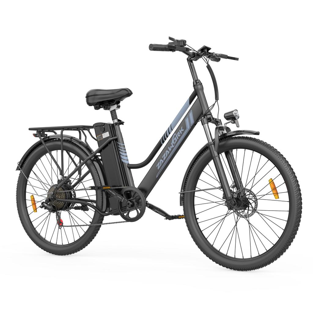 ZAZAWORK C26 Pro Urban Electric Bicycle 250W Motor 36V20Ah Battery 26 Inch Wide Tires 25KM/H Speed 120KM Range E-Bike With Two Seat