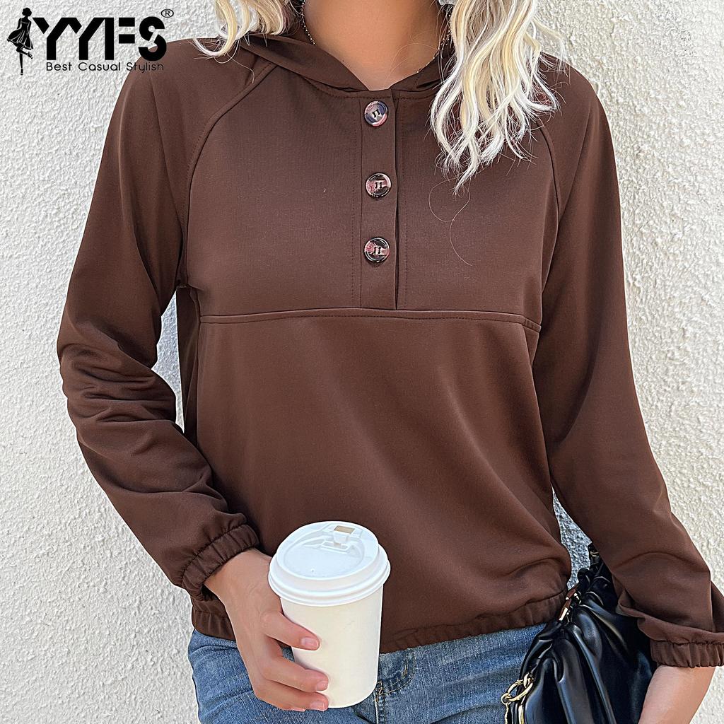 YYFS Women's Fashion Casual Solid Color Print Long Sleeve Blouses & Shirts