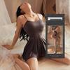 Camiciola da Notte in Seta di Latte Ultra-Corta: Pigiama Sexy in Stile Battle Suit