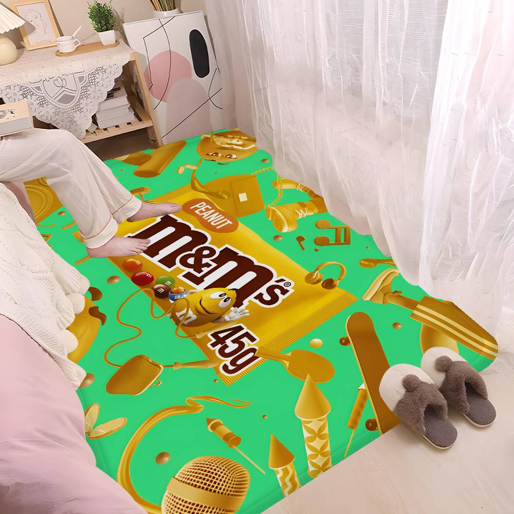 Carpet M&M Candy Snacks Kitchen Mat Kids Room Bedroom Decoration Balcony Anti-Slip Doormat Living Room Alfombra
